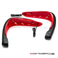 Protège main avec feu de position bleu et clignotants 22mm