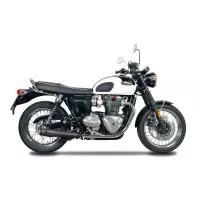 Echappement spark triumph bonneville t120 2016- modèle trumpet / inox. traitement céramique noir black series