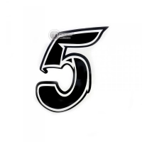 Numéro adhésif noir de 10 cm