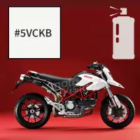 Peinture tricouche en spray ducati white pearl 1100 hypermotard 2009