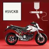 Peinture tricouche ducati white pearl 1100 hypermotard 2009