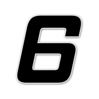 Numéro adhésif noir de 12 cm