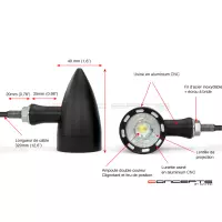 Paire de clignotants universels