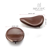 Selle pilote cuir noir 32cm