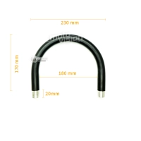 Boucle acier à souder avec insert led pour cadre de selle cafe racer 17cm