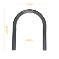 Boucle acier à souder avec insert led pour cadre de selle cafe racer 20,5cm l.27