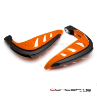 Protège main avec feu de position bleu et clignotants 22mm