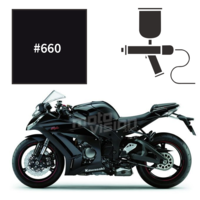 Peinture kawasaki metallic spark black zx10r 2004-2005 / 2010-2015