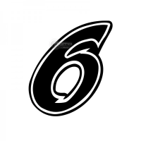 Numéro adhésif noir de 10 cm