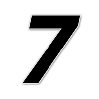 Numéro adhésif noir de 12 cm