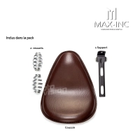 Selle pilote cuir noir 32cm