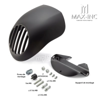 Carénage de phare avant noir "prison" pour harley sportster dyna fx xl fork