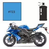 Peinture tricouche en spray kawasaki candy plasma blue zx10r 2007-2008