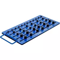 Tableau de rangement magnétique avec carré mâle pour 36 douilles 6,3mm (1/4")/10mm (3/8")/12,5mm (1/2") bgs