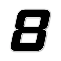 Numéro adhésif noir de 12 cm