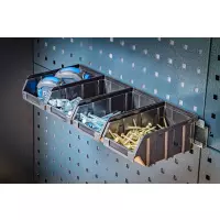Jeu de bacs à bec avec rail daccrochage pour système mural 4 pcs bgs