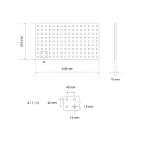 Panneau mural perforé version standard pour système mural bgs