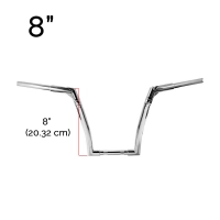 Guidon high bar 1" chrome 8"/12"/14"/16"/18" harley davidson softail sportster xl 883-1200