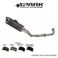 Ligne complète spark yamaha xp 500 t-max 2001-2007 modèle oval / finition titane