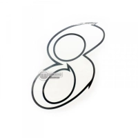 Numéro adhésif blanc de 10 cm