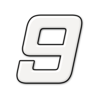 Numéro adhésif blanc de 12 cm