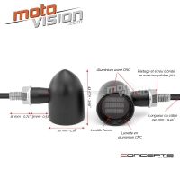 Paire de clignotant "derby" alu cnc led