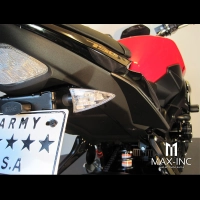 Paire de clignotants "tête de lance" couleur carbone