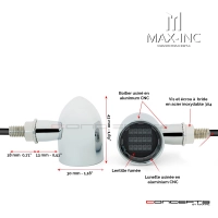 Paire de clignotant "derby xl" alu cnc led