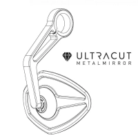 M.view flight, rétroviseur en embout de guidon motogadget 22mm/1"