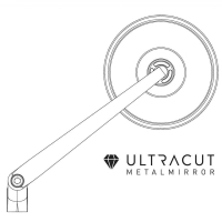 M.view classic ece, rétroviseur en aluminium cnc motogadget m10