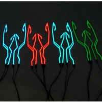 Stickers led lumineux de casque sur batterie