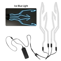 Stickers led lumineux de casque sur batterie  bleu