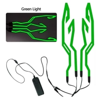 Stickers led lumineux de casque sur batterie  vert