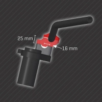 Rehausseur de pontets de guidon avec deport abm - 25mm
