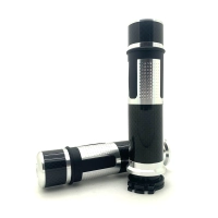 Paire de poignées en aluminium avec insert carbone et strass 22 mm