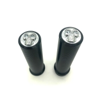 Paire de poignées avec tirage en full alu. noir ou or 22mm