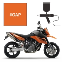 Peinture tricouche adrenaline orange pearl ktm 990 lc8 supermoto r 2005-2010