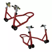 Lot béquilles avant - arrière ajustables