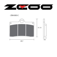 Plaquette de frein type "endurance" zcoo zrm-b001ex-c