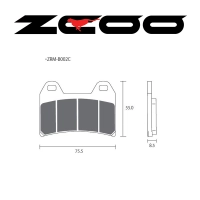 Plaquette de frein type "endurance" zcoo zrm-b002ex-c