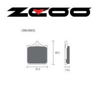 Plaquette de frein type "endurance" zcoo zrm-b003ex-c