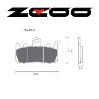 Plaquette de frein type "vitesse" zcoo zrm-b007ex