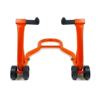 Béquille d'atelier moto roue avant sous fourche