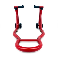Béquille d'atelier moto roue avant sous fourche