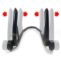 Béquille avant pour prise sous fourreaux de fourches