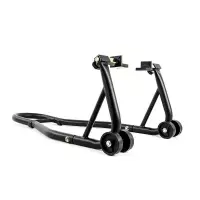 Béquille avant pour prise sous fourreaux de fourches + béquille arrière à patins