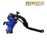 Bleu35.jpg maître cylindre de frein avant avec levier flip up accossato - aluminium forgé - 19x18mm