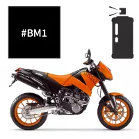 Peinture en spray  noir mat ktm duke ii 640 1997-2007