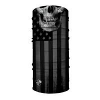 Tour de cou blackout american flag skull