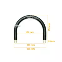 Boucle acier à souder pour cadre de selle cafe racer 18,5cm
